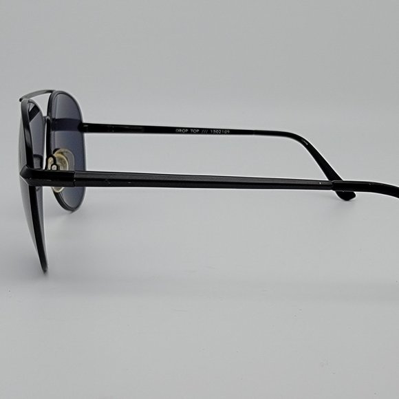 Le Specs 1502109 Drop Top Black Frame Black Lens Aviator Sunglasses 59-18-126 - Picture 4 of 13